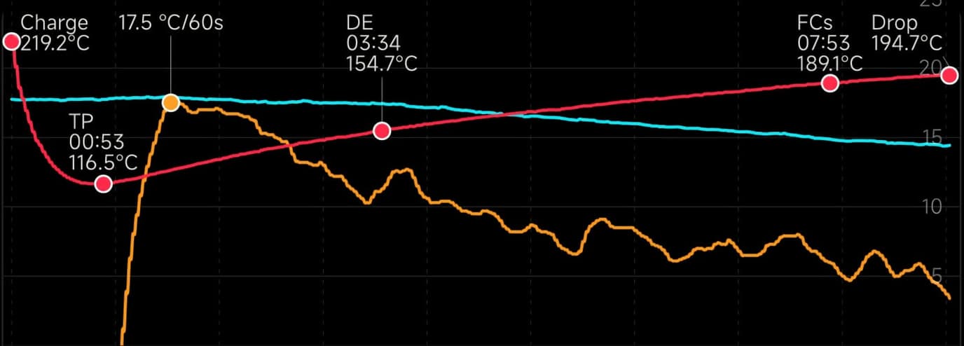 Roast profile curve